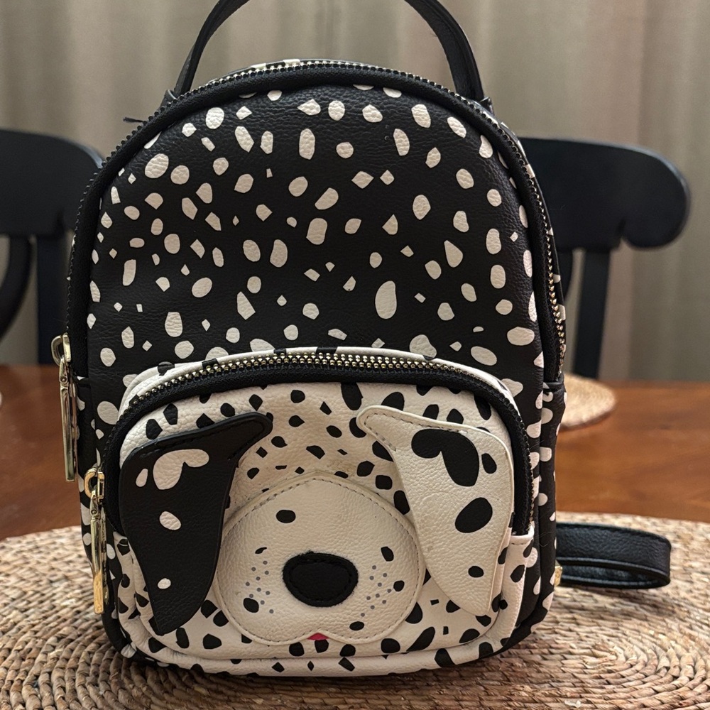 Betsey Johnson Kitsch Dalmatian Print Backpack
